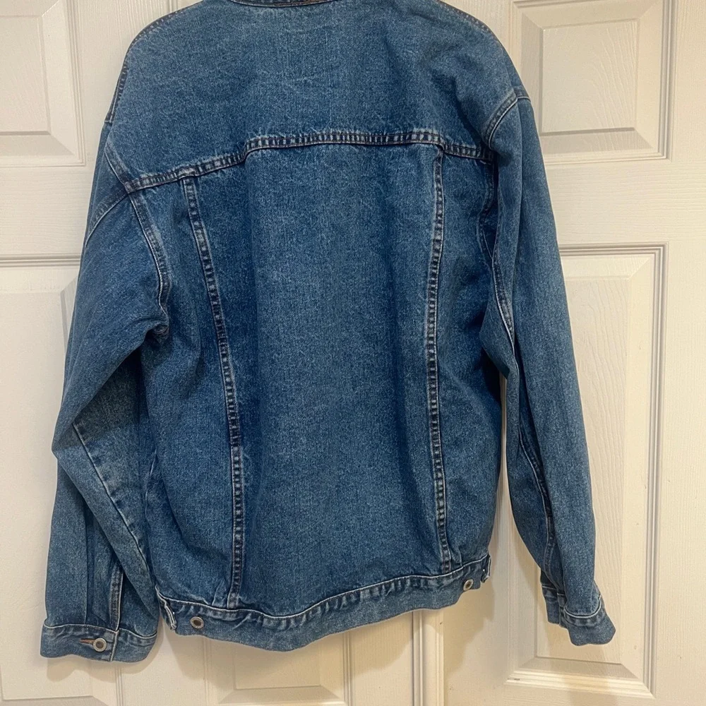 Vintage 1990s‎ Pace Brand Heavy Stone Washed Full Button Denim Jacekt Size XL